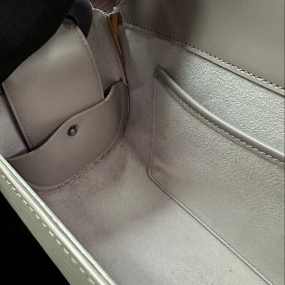 LOUIS VUITTON EPI LEATHER Nocturne PM Lilac Gray Baguette Shoulder Hand Bag RARE - Picture 12 of 16